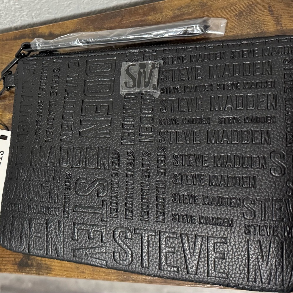 Steve Madden Textured Black Men's Clutch